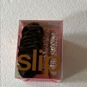 Slip Silk Hair Scrunchies Trio - Black, Pink, Cream